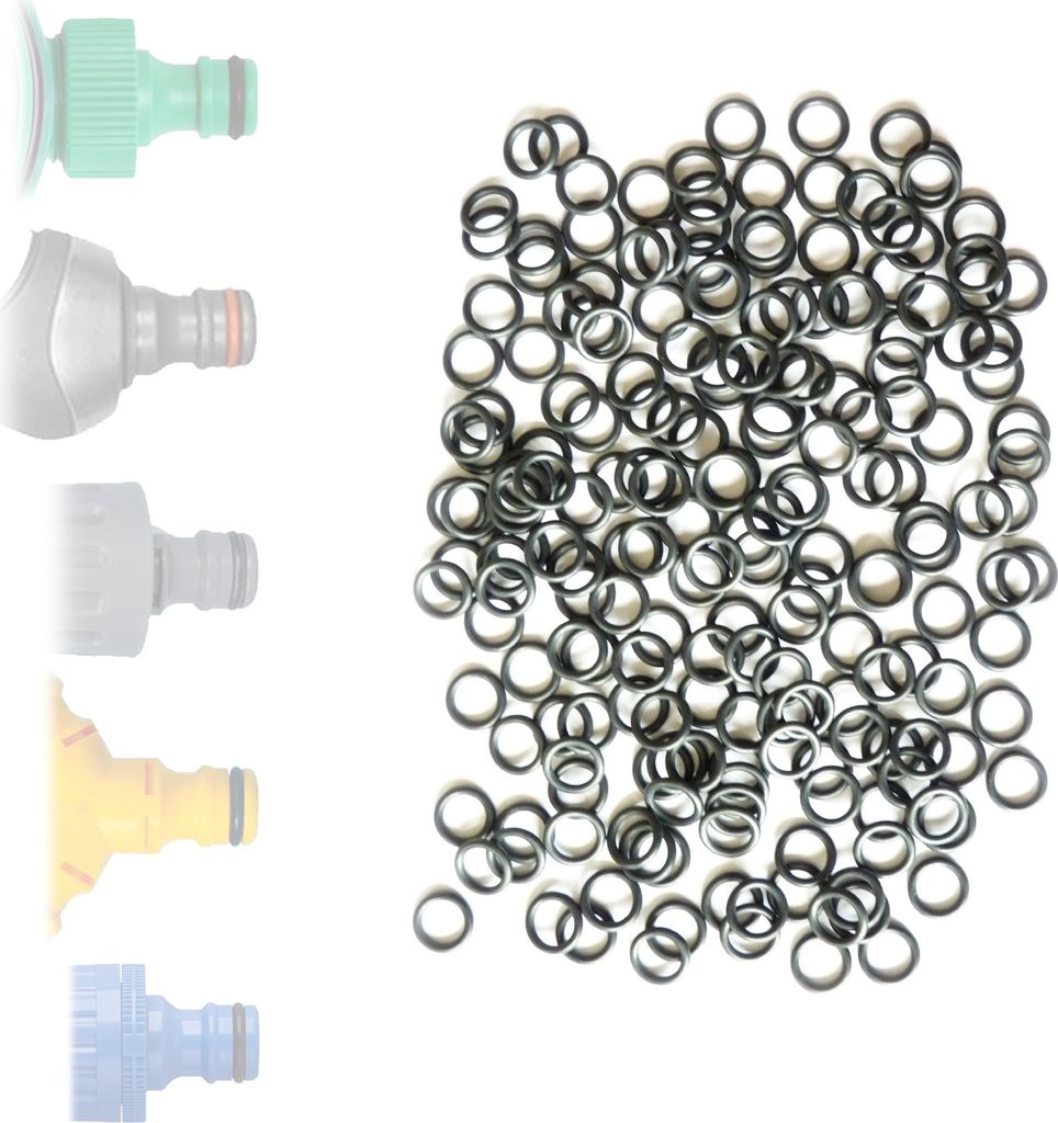 200x O-Ring / Dichtung EPDM passend für alle 1/2" Schlauchsysteme wie Gardena usw.