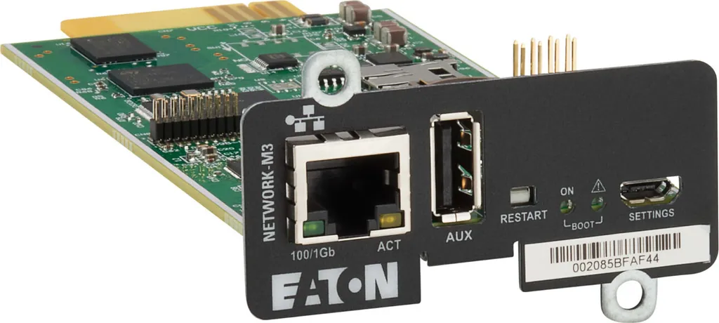 Carte réseau Eaton M3 Gigabit pour la surveillance à distance 24h/7