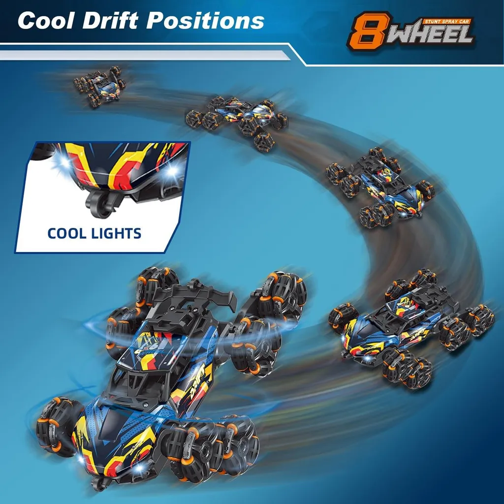 Voiture télécommandée 8WD RC Drift avec commande manuelle pour garçons