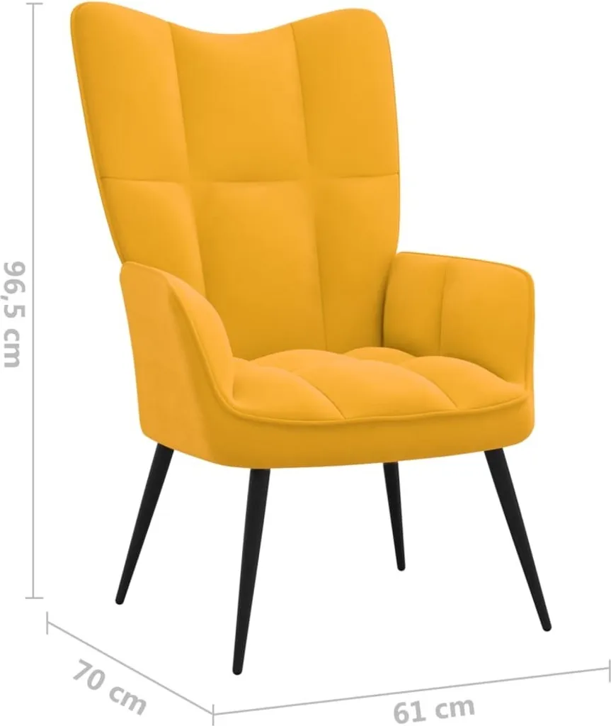 SYFAX™ Poltrona Relax in Velluto Giallo - Alta Qualità e Comfort Top - 7