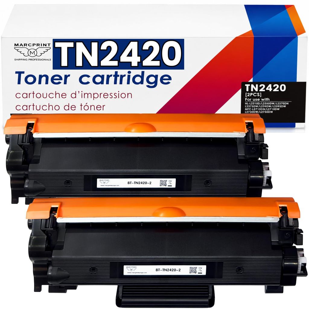 Toner kompatibel TN2420, 2er-Pack, Schwarz, Brother MFC-L2710DW u. a.