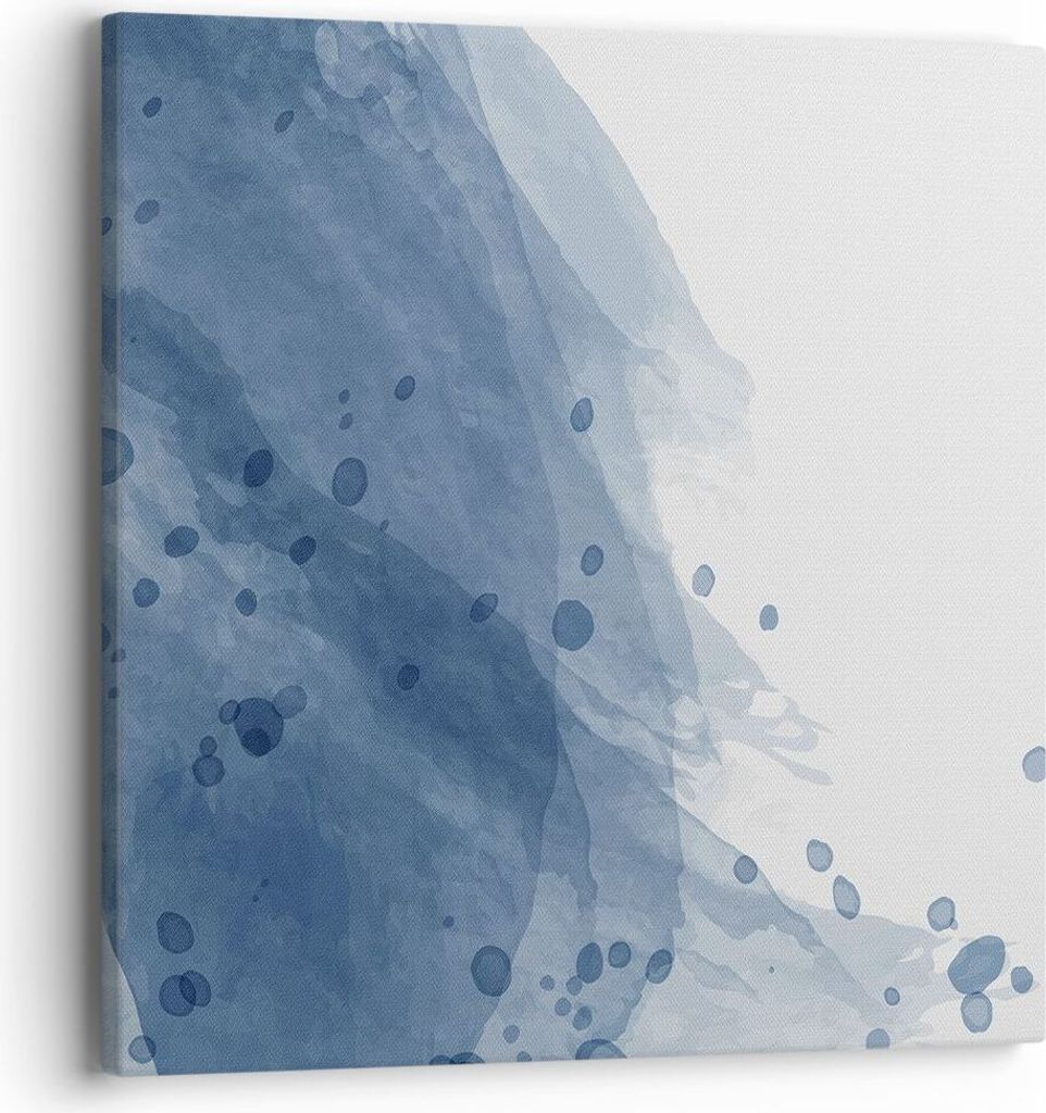 Bild auf Leinwand - Leinwandbild - Einteilig - Blau Weiß Hintergrund - 40x40cm - Wand Bild - Wanddeko - Wandbilder - Leinwanddruck - Bilder - Wand...