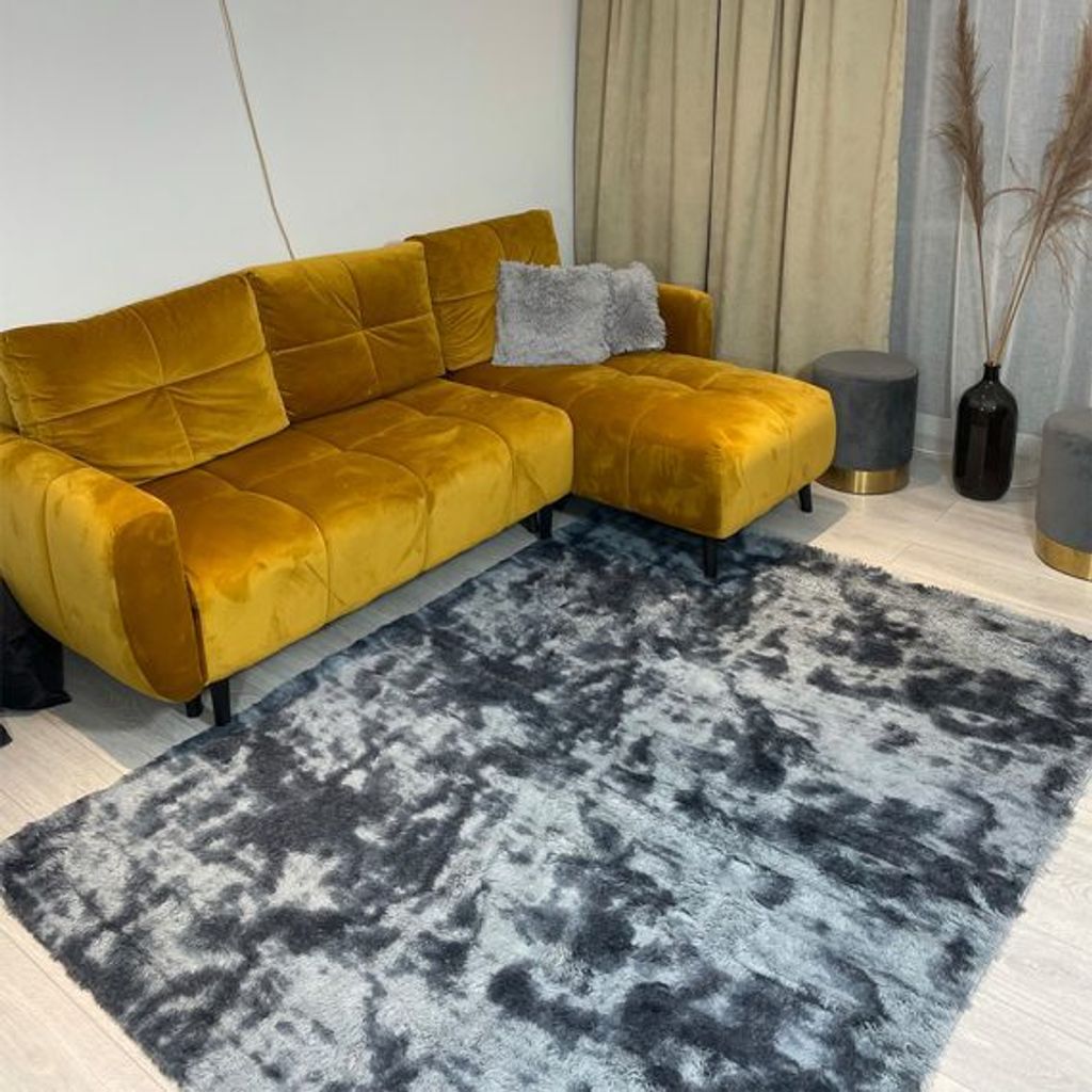 Dywanik pluszowy Shaggy 80 x 150 cm, ciemnoszary, miękki i Zdjęcie produktu 