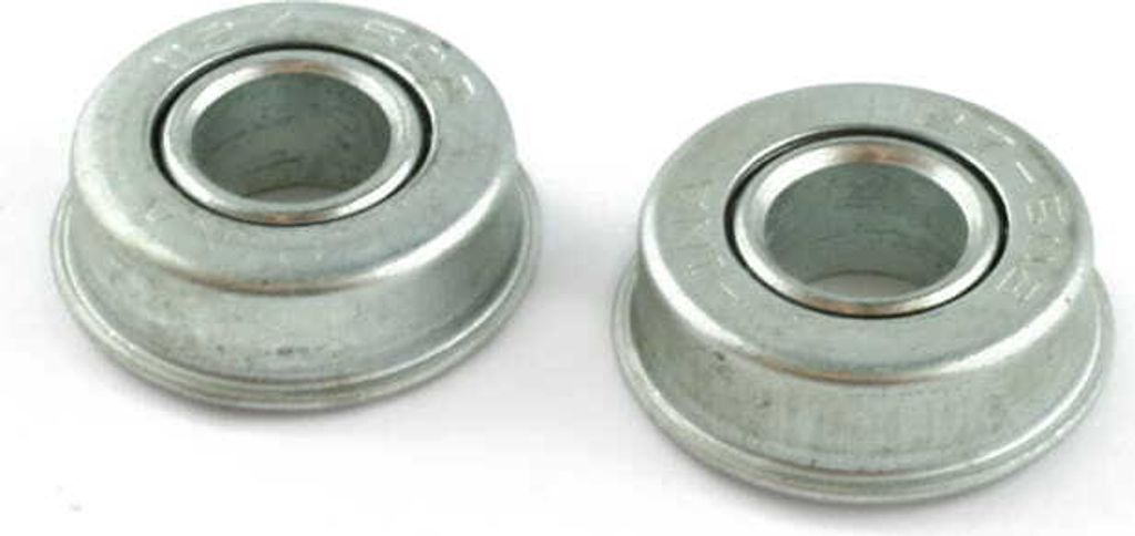 Two metal bearings are shown against a white background.