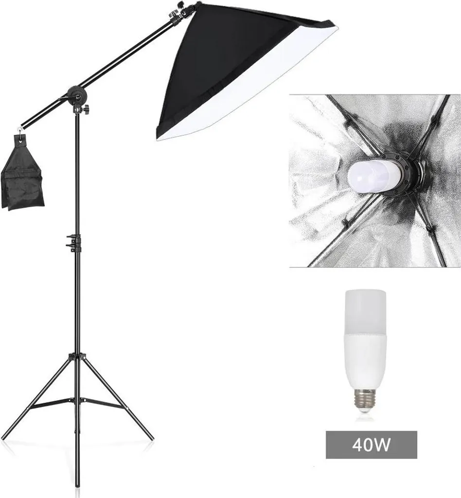 Kit Éclairage Vidéo et Portrait avec Softbox Réglable et Lumière Douce