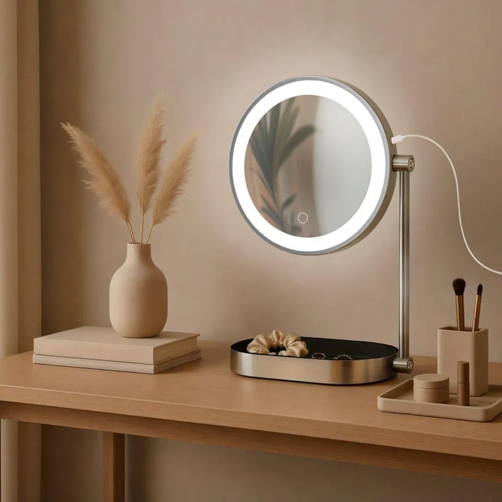 Specchio Cosmetico LED Ingranditore 10x - Specchio per Trucco 360° Luxury
