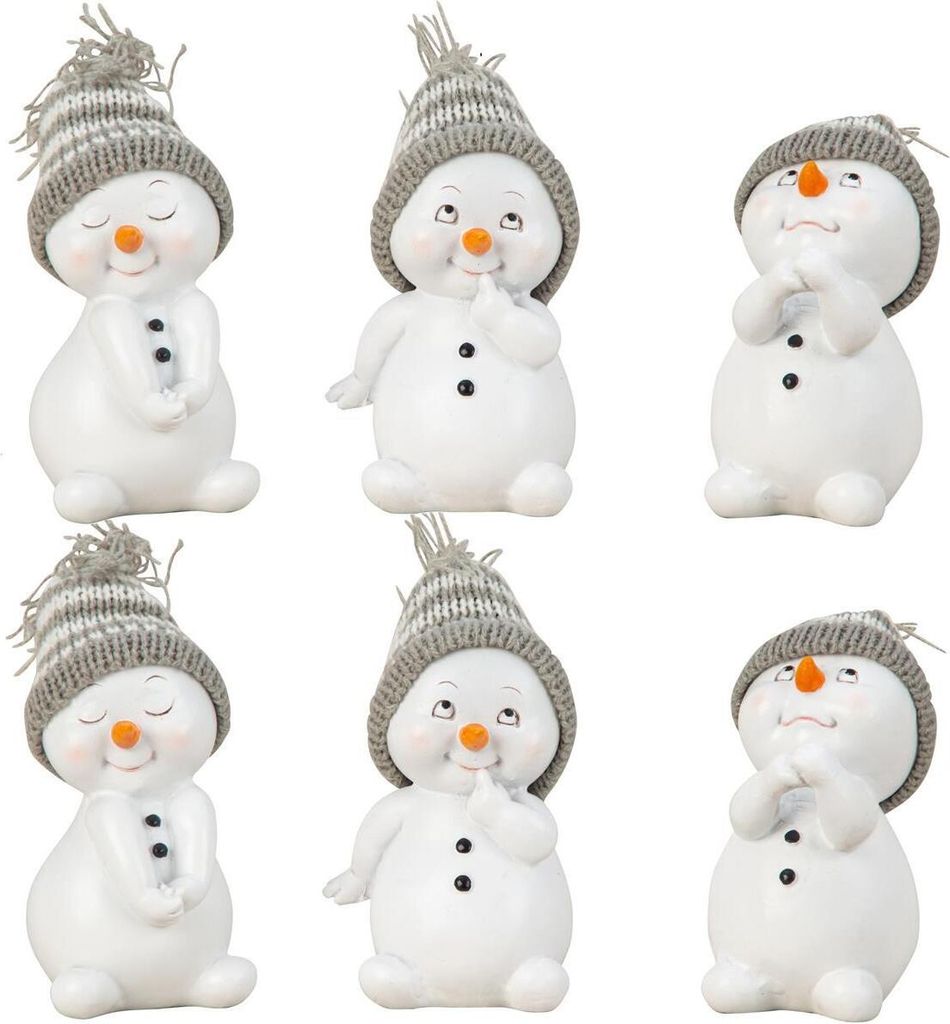 8 Stück Schneemann Figur Klein 7cm