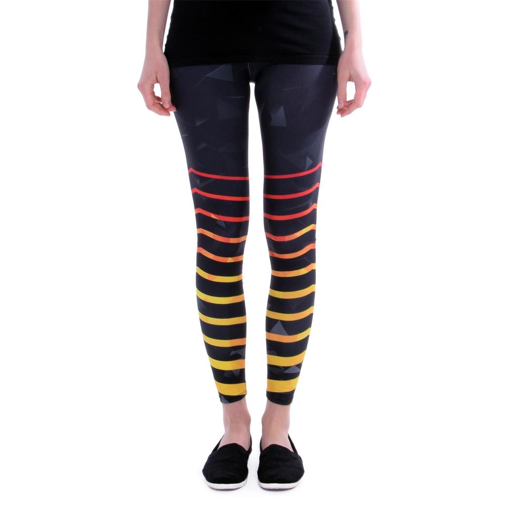 cosey - bedruckte bunte Leggins (Einheitsgröße) - Design Workout Dreieck