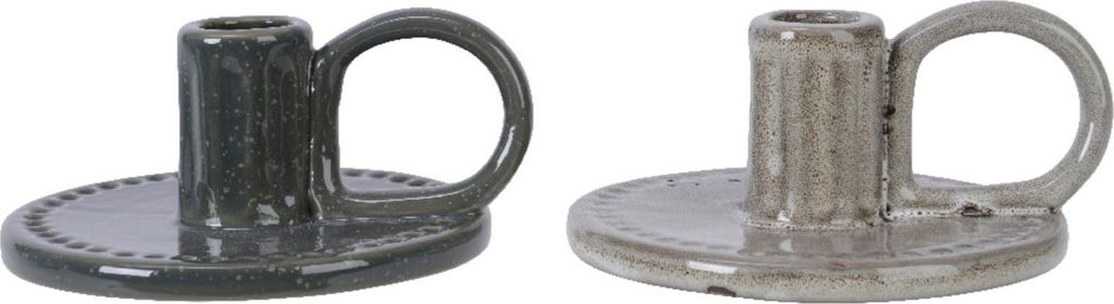 Decoris Kerzenleuchter sortiert grau 6 cm ( 1 Stück )
