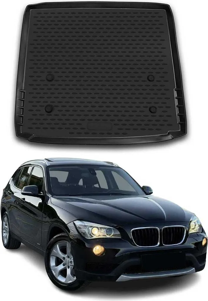 Vasca Bagagliaio Premium BMW X1 E84: Gomma TPE Nera su Misura