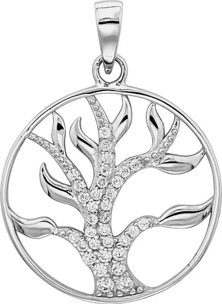 Cadeau Idéal Pendentif Arbre de Vie Argent 925 pour Femme et Fille
