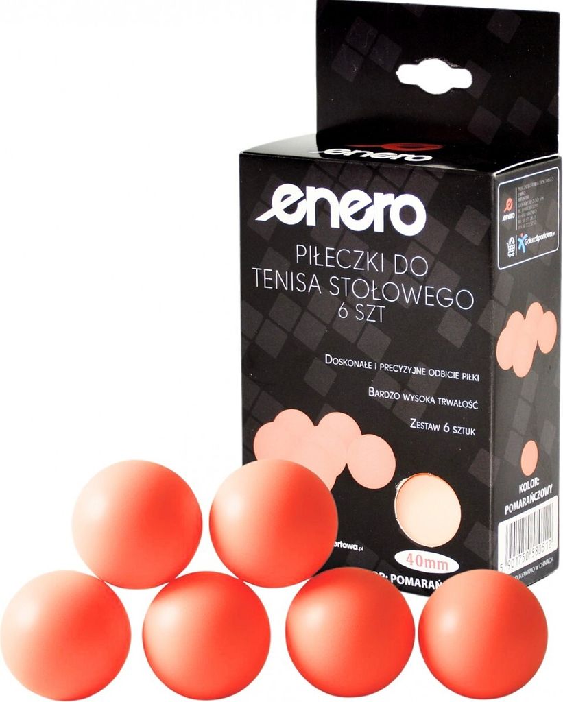 Tischtennisbälle enero 6 Stück orange