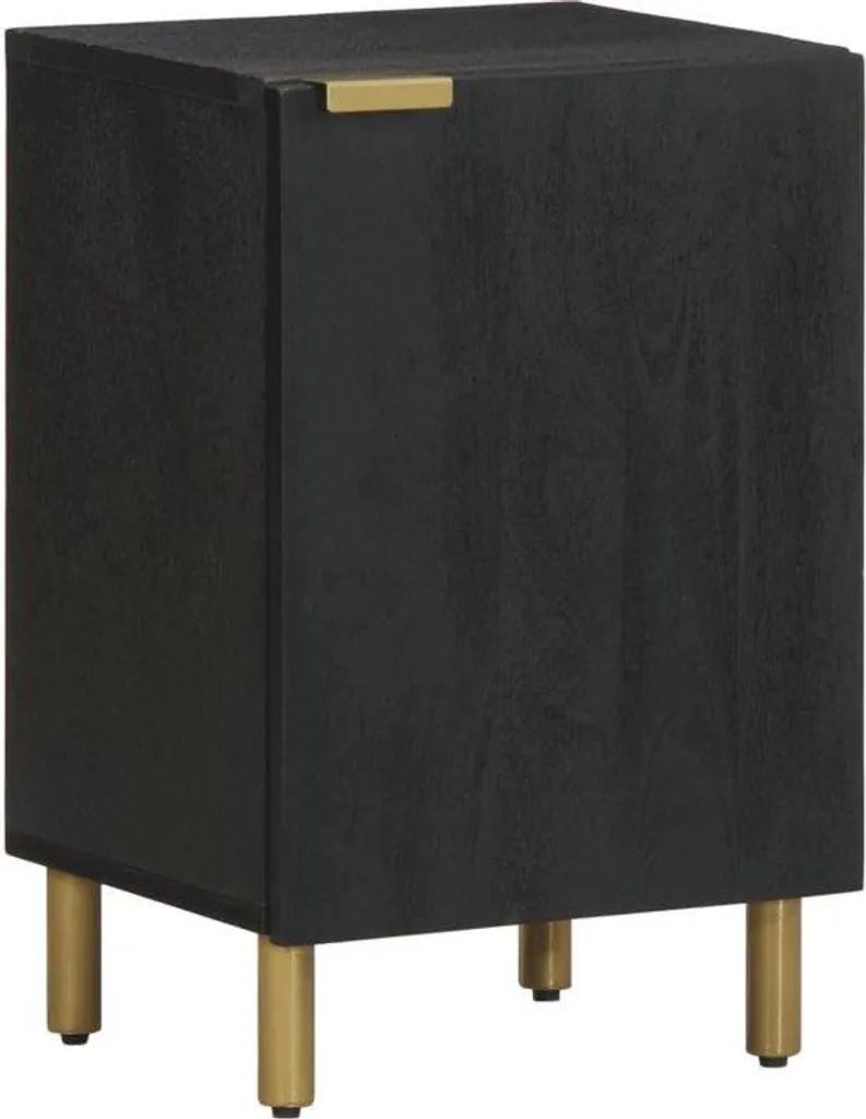 Meuble de salle de bain bois noir anti-humidité 38x33x58 cm robuste