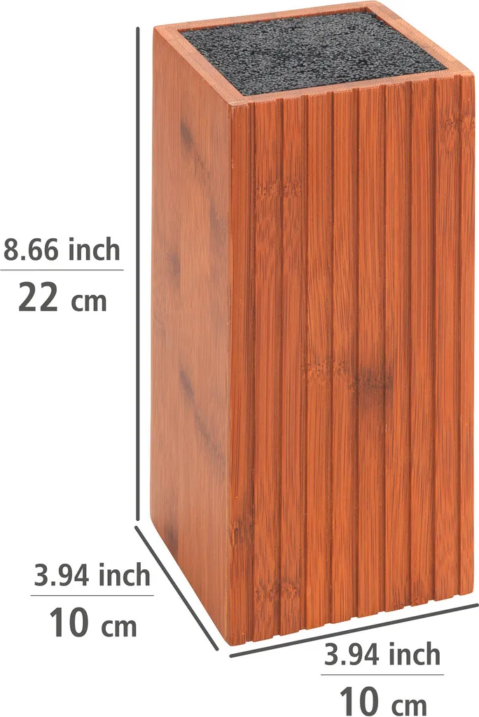 WENKO Mera Ceppo per Coltelli in Bambù Scuro FSC - Design Universale - 4