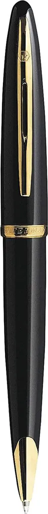 Stylo Waterman Carène Noir Intense et Or avec Pointe Moyenne S0700380