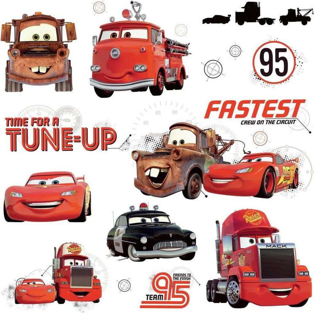 Flash McQueen und seine Freunde Disney Cars 25,4CM X 45,7CM Produktbild 