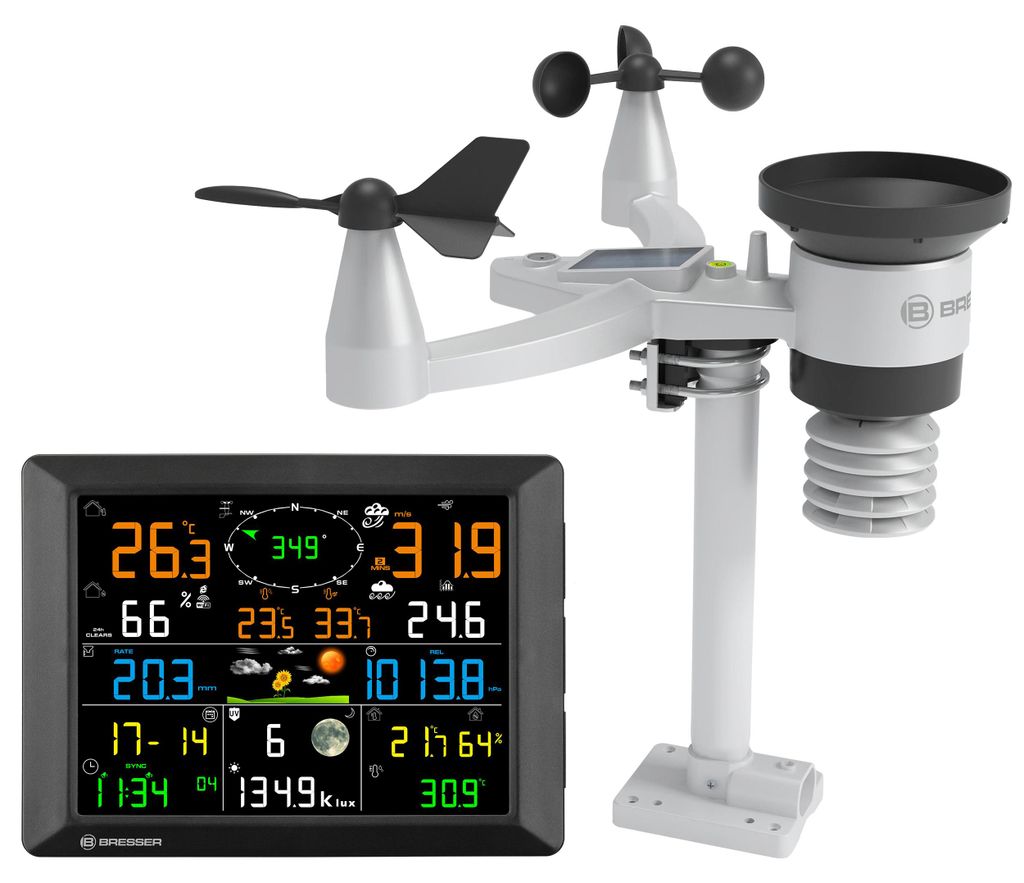 Bresser Terral Profi WLAN Wetterstation Funk mit 7 in 1 Produktbild 