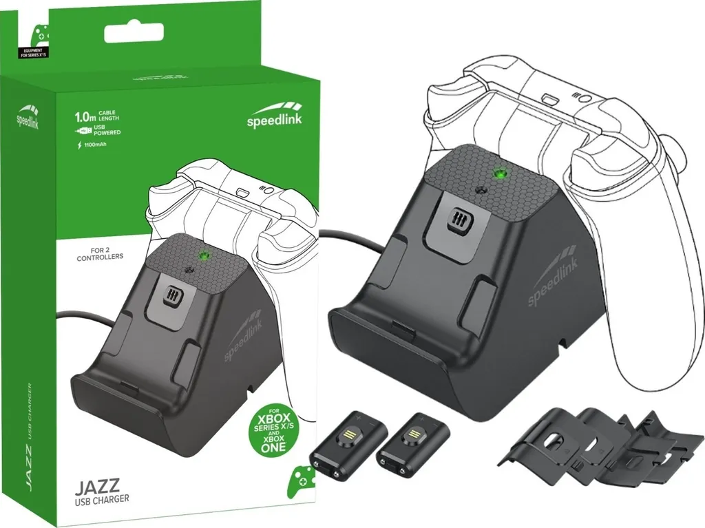 Chargeur Double pour Manette PS4 SPEEDLINK JAZZ Noir avec Câble USB - 5