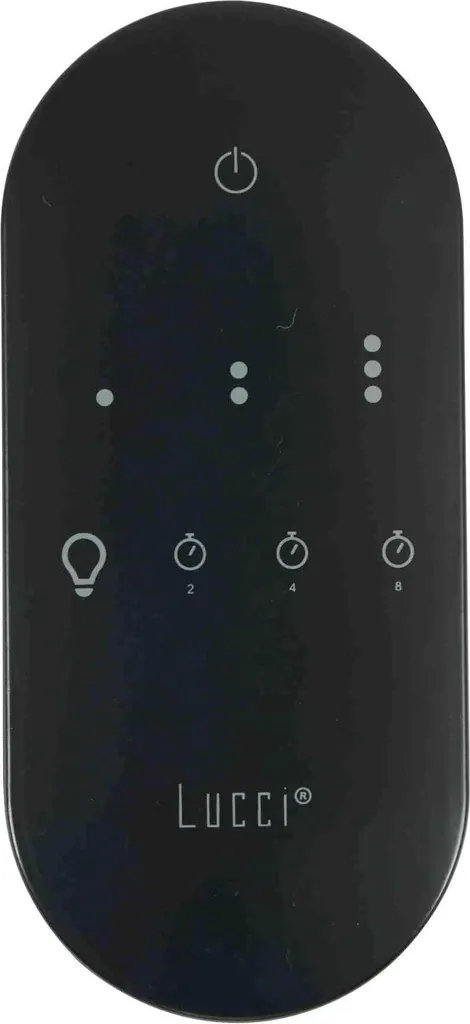 Télécommande Universelle Noire Lucci Touch pour Ventilateur de Plafond
