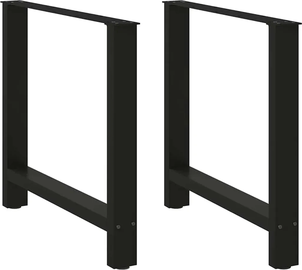 Design New Tavolo da Pranzo Gambe Nero 2 pezzi 80x(72-73) cm Acciaio - Gambe Tavolo Mobili2025 CHY7947158 1pacco