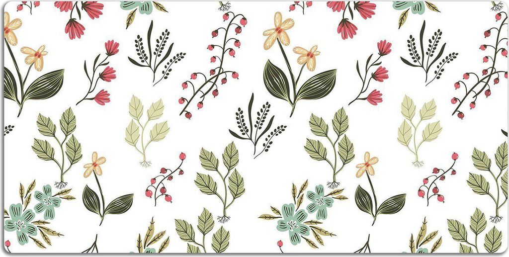 Schreibtischmatte Tischunterlage 120x60 cm Mauspad - Beeren und Blumen
