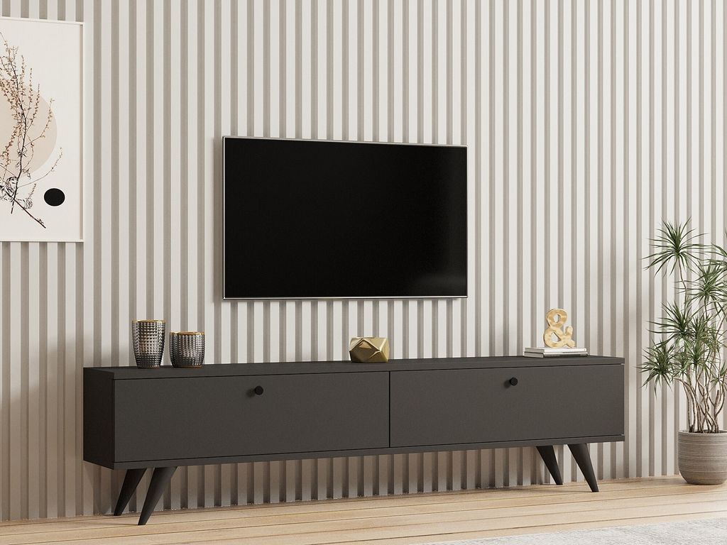 Skye Decor, Paris - Anthracite, TV-Schränke, Anthrazit, 160 x 40 x 25 cm