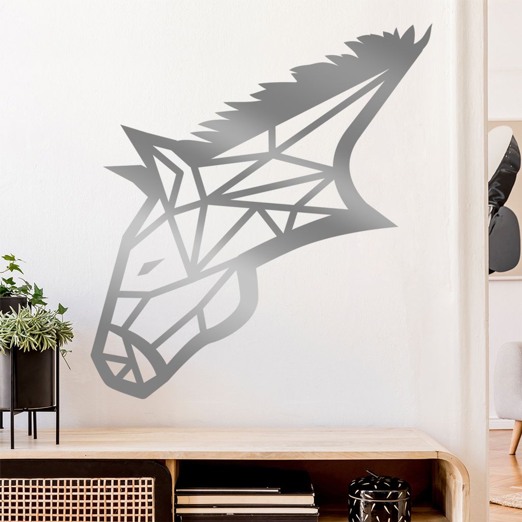 Esel Pferd Polygon Wandtattoo Wandaufkleber Wall Sticker - Dekoration, Küche, Wohnzimmer, Schlafzimmer, Badezimmer