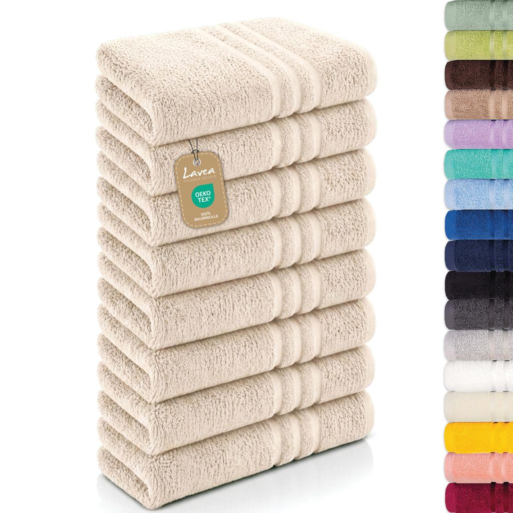 Zestaw 8 ręczników łazienkowych Lavea® 50x100 cm - Elena, Zdjęcie produktu 
