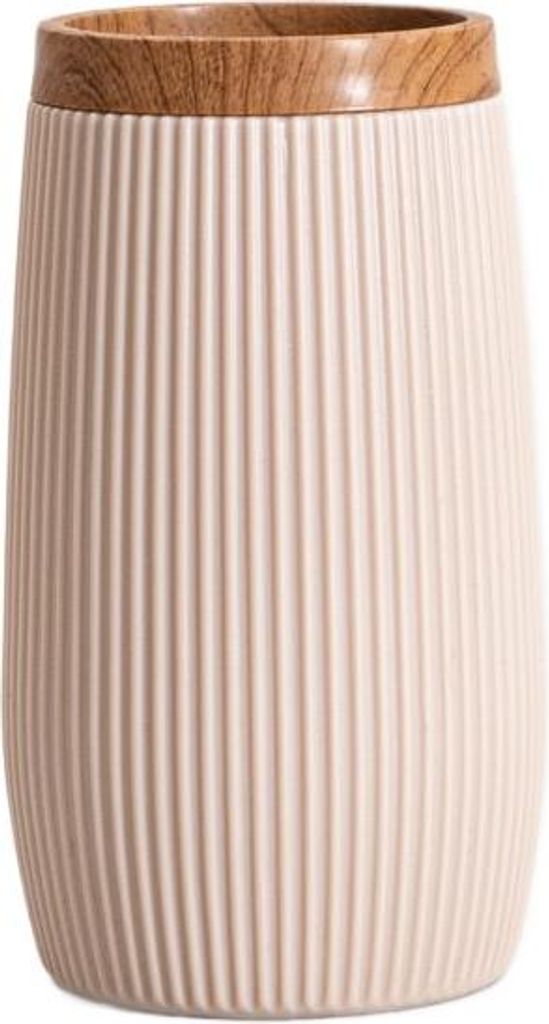 HOMLA DIALL Kúpeľňový pohár béžový 6,5x6,5x12 cm Obrázok produktu 