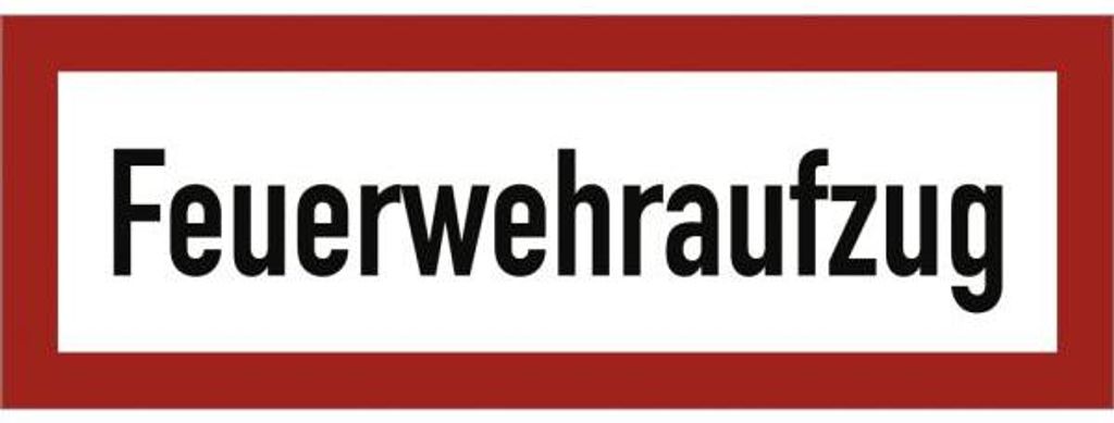 Dreifke Aufkleber Feuerwehraufzug, Folie, 297x105 mm