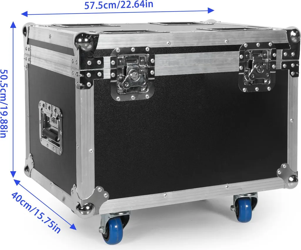 Flight Case de Scène pour 4 Projecteurs, Valise Cuir 50,5 cm Haut - 3