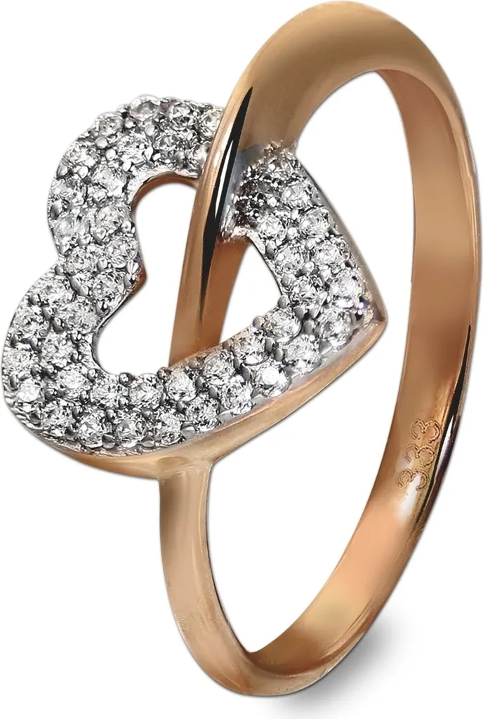 Bague GoldDream GDR521E58 en Or Rose 333 et Zirconium - Taille 58 Femme