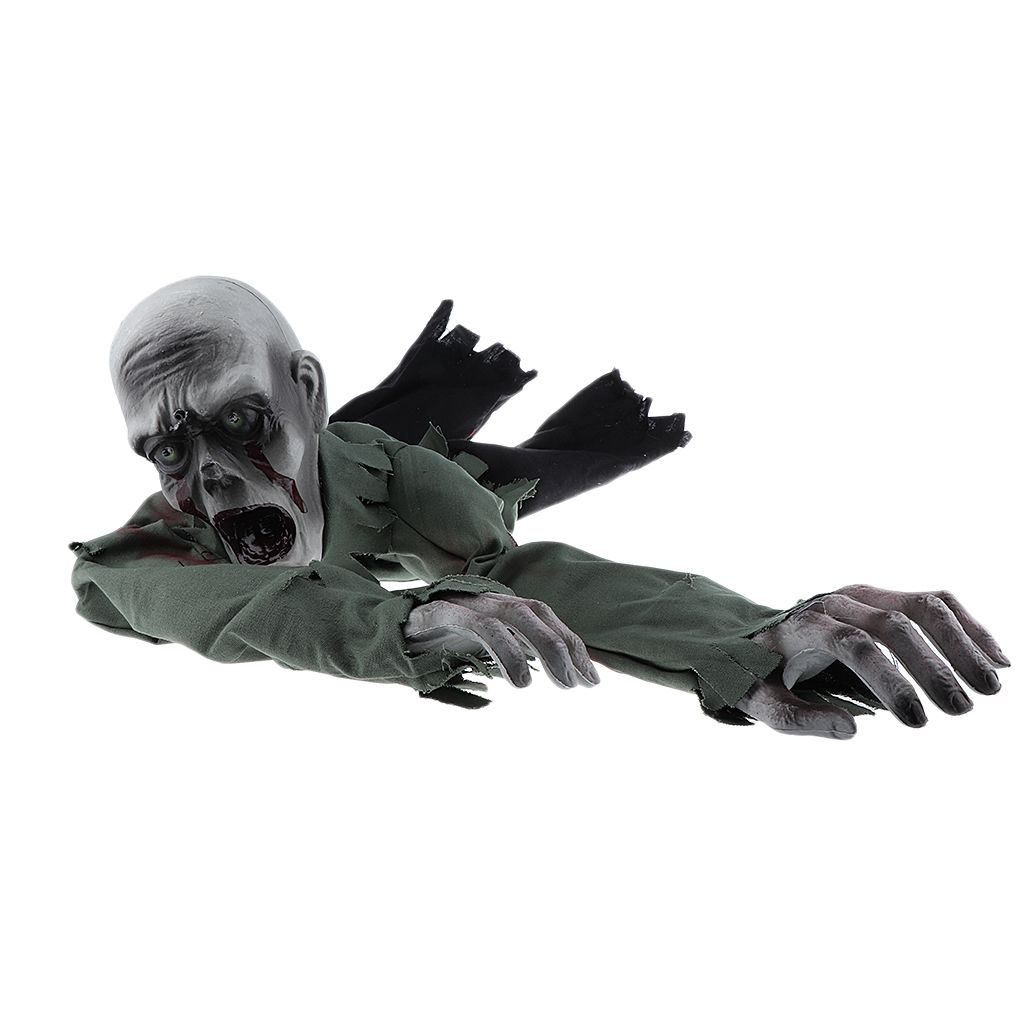 Halloween Deko-Figur gruselig Kriechender Zombie Körper 72 cm Horrordeko Torso