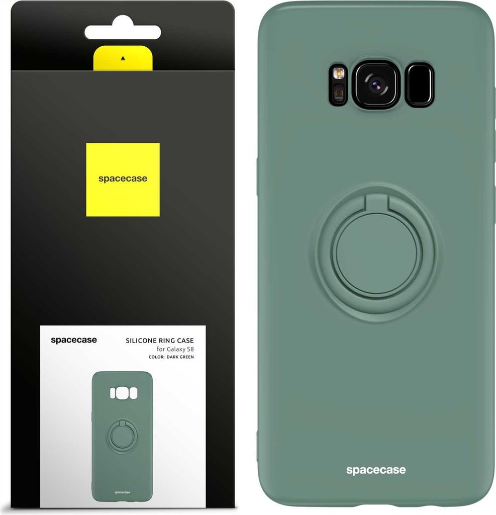 Spacecase Silikon Ring Galaxy S8 dunkelgrün