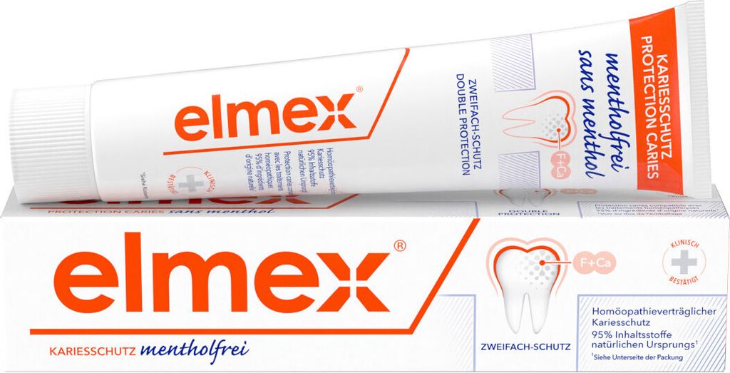 Elmex Zahnpasta mentholfrei geschmacksneutral 150ml 2er Produktbild 