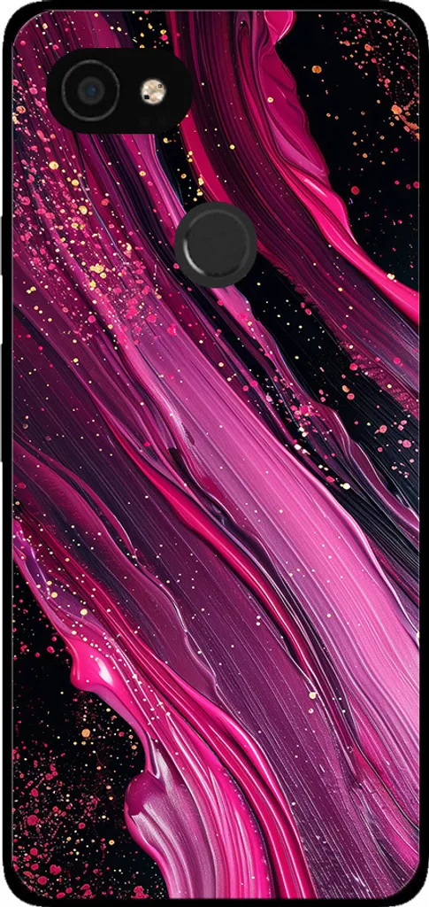 Custodia Google Pixel 3A Marmo Viola Rosa - Cover TPU Design Elegante