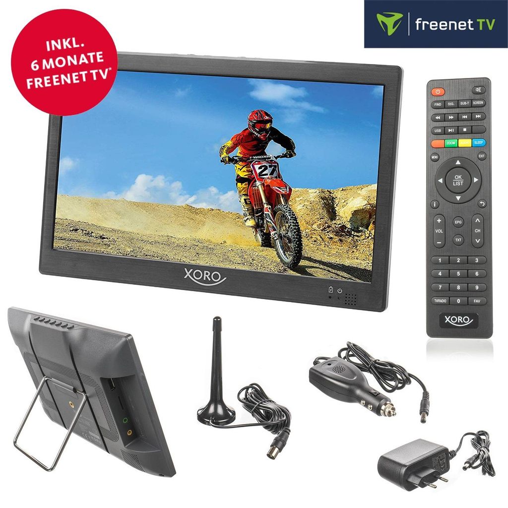 Xoro PTL 1050 V2, 10.1"(25.6cm) DVB-T2 Mini TV / freenet [] Produktbild 