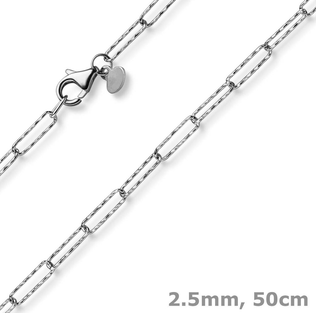 Halskette Collier Weit-Ankerkette aus 585 Gold Weißgold Produktbild 