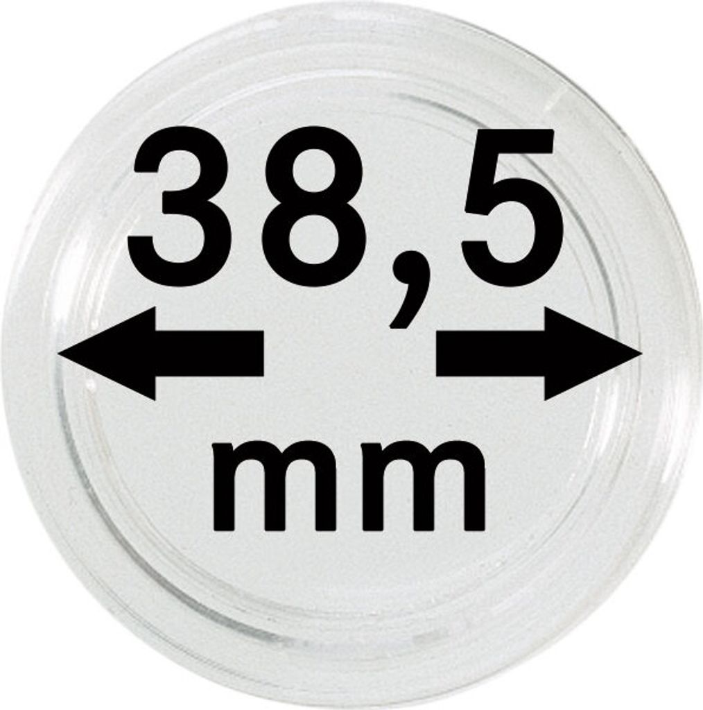 Lindner 2250385P Münzkapseln 38,5 mm-10er Pack Produktbild 
