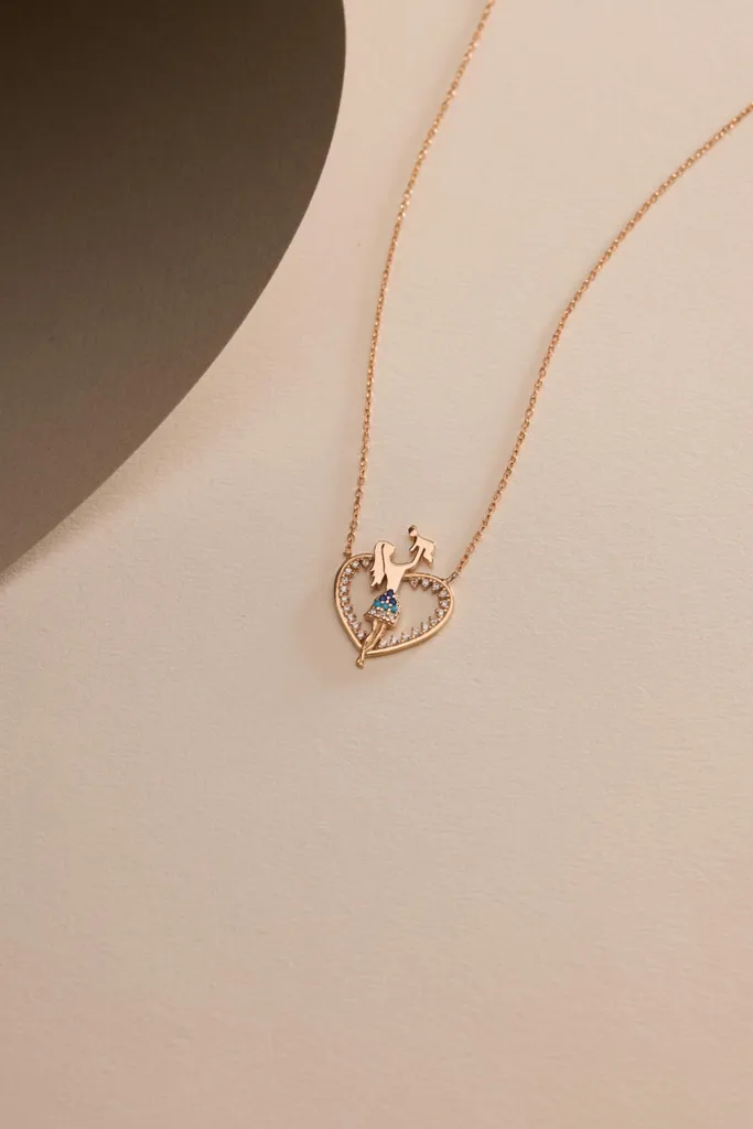 Collier papillon or et argent 925 - Bijou multicolore haute finition