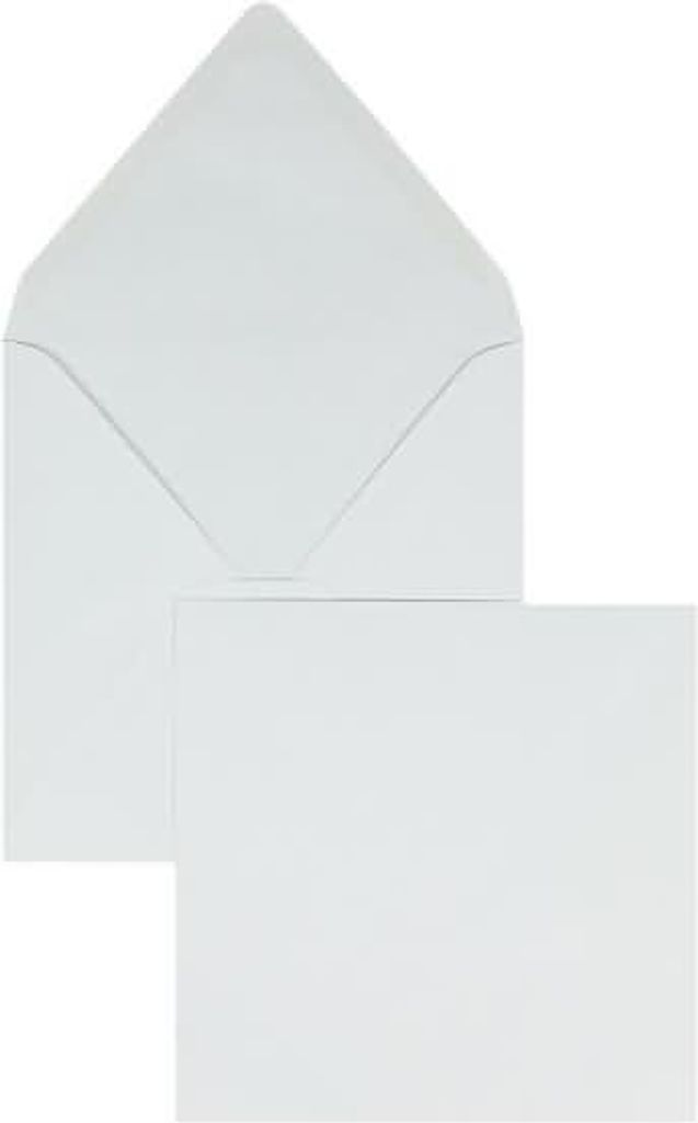 Briefumschläge 146x146mm 90g/qm gummiert VE=100 Stück weiß