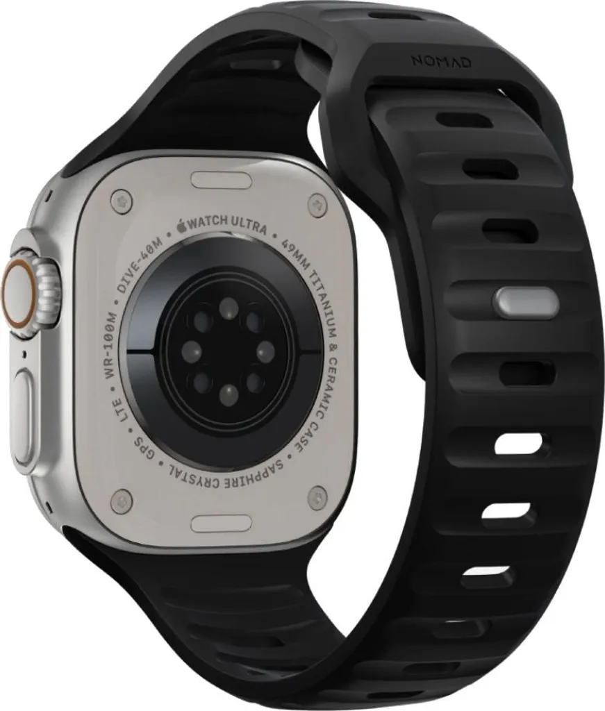 Bracelet Sport Nomad Apple Watch Ultra 46mm Noir - Design Robuste