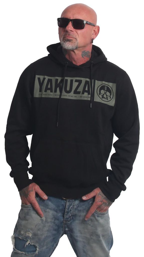 Yakuza Herren Bleak Basic Kapuzenpullover, Schwarz, M