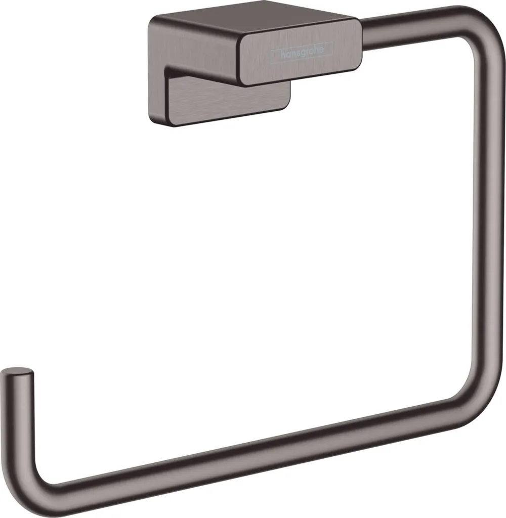Hansgrohe AddStoris 41754340 Portasalviette a Parete Nero Spazzolato