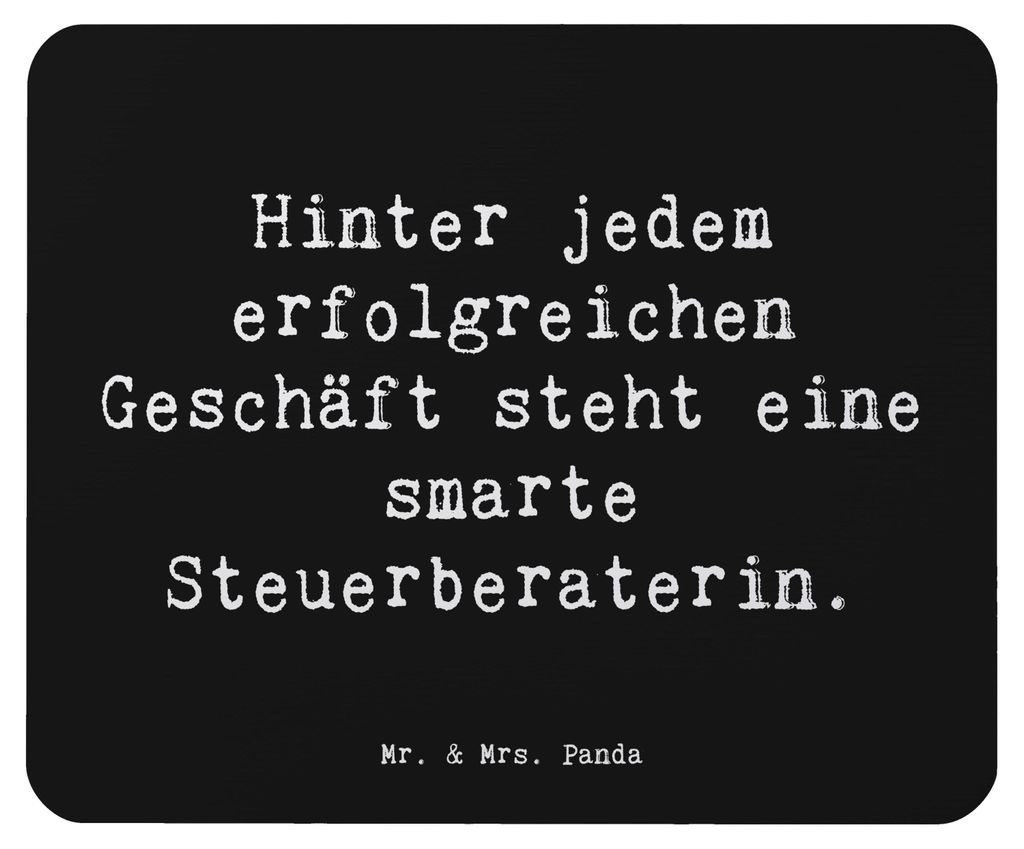 Mr. & Mrs. Panda Mouse Pad Spruch Steuerberaterin Erfolg - Schwarz - Geschenk, Wertschätzung, smarte, Freude, mousematte, Alltag, Mousepad, Beruf,...