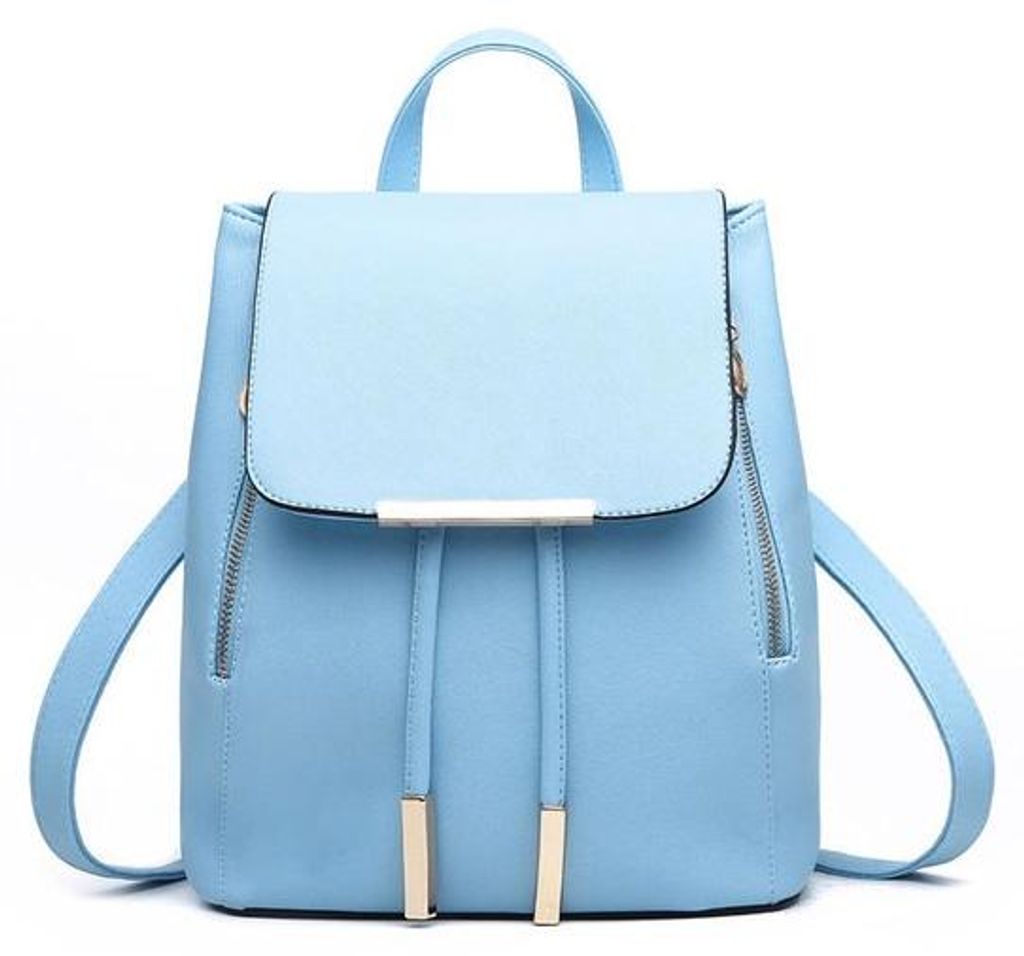 Mini-Leder-Rucksack für Damen - Himbeerblau - Kleine Größe