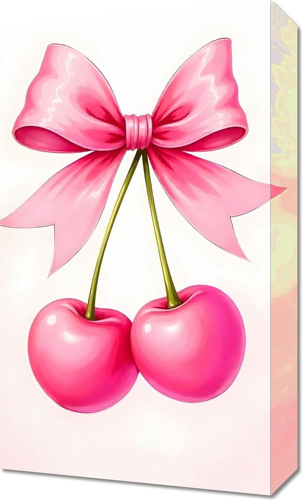 Bild 30x50cm Modern Früchte und Kirschen Pop Art Vintage für das Wohnzimmer