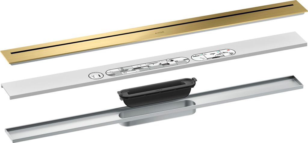hansgrohe AXOR Drain Fertigset Durschrinne, 800mm, 42521950