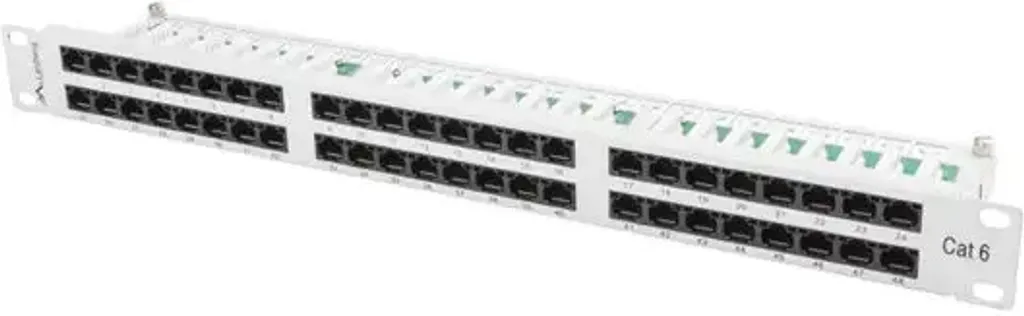 Panneau de Brassage 1U 48 Ports Cat6 Lanberg pour Baie Informatique 19"