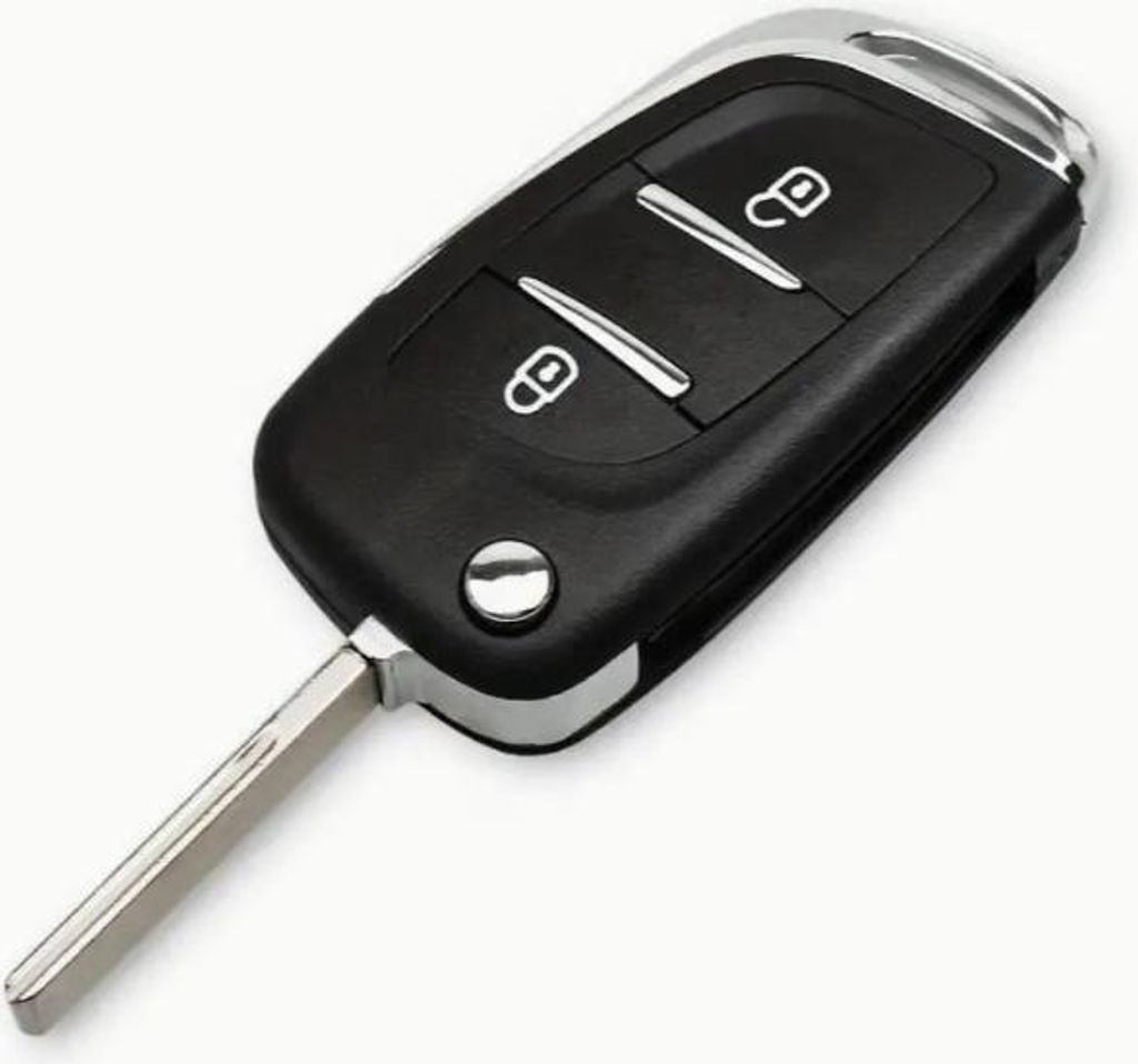 Custodia per chiavi auto con 2 pulsanti Peugeot / Citroën Immagine del prodotto 
